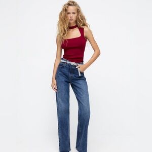 Zara knit cutout top